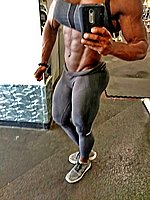 super hot ebony female bodybuilder mistress treasure in ripped contest shape
